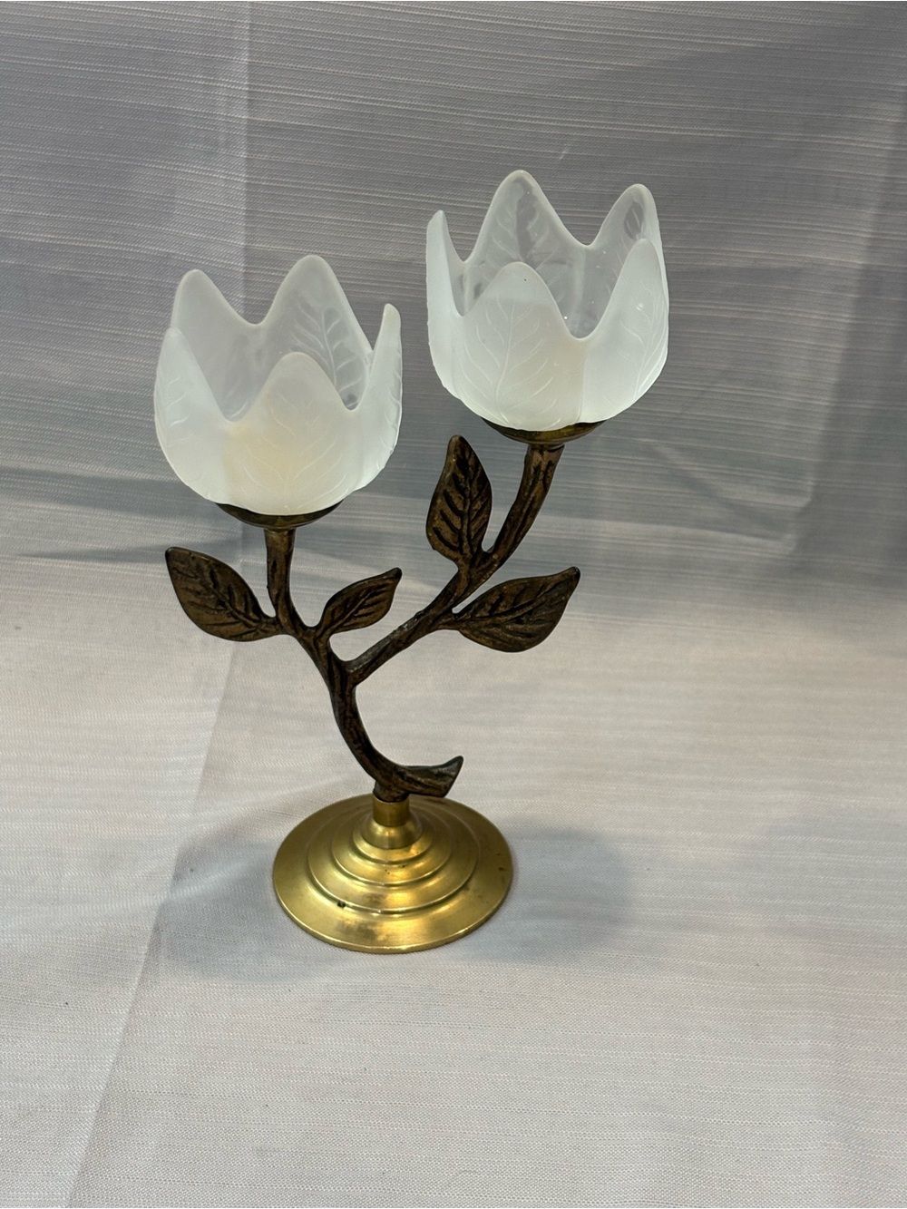 Vintage Brass Tulip Candle Holder.